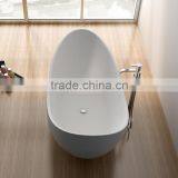 Popular Solid Surface Freestanding Massage Bathtub / Resin Stone Bath Tub Wholesaler Price thumbnail-2