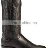 Black Tan Brown Cowboy Calfskin Leather Handcrafted Lone Stars Calf Western Boots Wholesale thumbnail-2