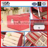 2015 Wholesale Top Sale High Quality Leather Jewelry Box Travel Case