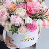 Customized Luxury Flowr Box / Luxury Rose Flower Round Packaging Gift Box thumbnail-2