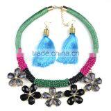 Colorful Necklace And Earrings Set Top Selling Gold Jewellery Designs Photos thumbnail-4
