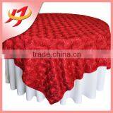 Wedding Decorative Satin Rosette Table Cover Round Table Overlay thumbnail-5