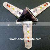 Rose Quartz Flat Stick Chakra Energy Generator: Agate Amethyst Tetrahedron thumbnail-3