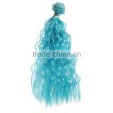 25cm Long High Quality Wavy Weft Hair Extension for Dolls thumbnail-4