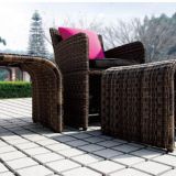 Garden furniture Single Sofa Ottoman Side table Rattan Wicker Aluminum Frame Tempered Glass