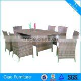 Outdoor Rattan 6 Seaters Dining Table Set thumbnail-1