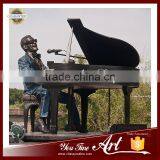 Outdoor Decor Bronze Ray Charles Music Statue thumbnail-1