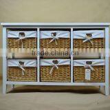 High Quality Modern Teak Wood Furniture With Wicker Baskets Wholesale thumbnail-1