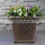 Polyresin Square Basket Container Garden thumbnail-1