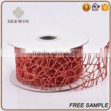 Sheer Polyester Mesh Fabric Flower Packing Decorative Ribbon Trim thumbnail-2