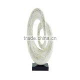 High Quality Best Selling Modern 30" White Mother of Pearl Abstract Sculpture From Vietnam thumbnail-1