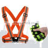 Night Running Cycling Working Safe Elastic Reflective Belt Vest Waistcoat Strap thumbnail-1