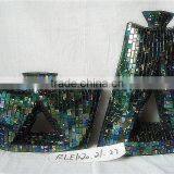 High Quality Green Color Glass Flower Pot thumbnail-2