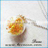 Vintage Style Jewelry Antiqued Bronze Flower Cap Bail Wish Vial Drop Glass Bottle Pendant Vial thumbnail-5