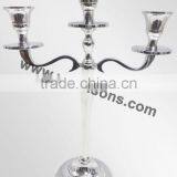 Silver Finish Aluminum 3 Arm Candelabra thumbnail-3