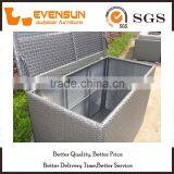 White And Grey Wicker Storage Box Rattan Furniture thumbnail-3