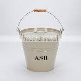Fireplace Metal Ash/Coal Bucket With Shovel and Brush thumbnail-2