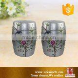 Silver Color Chinese Cermaic Barrel Stool thumbnail-2