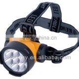 Super Bright 7 Strawhats LED Helmet Headlight for Mining