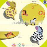 Wholesale Animals Shape Wooden Table and 2 Chairs,cute Kids Wooden Table and 2 Chairs,top Animals Table and 2 Chairs W08G140 thumbnail-3