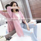 2016 Latest Sweater Designs Knitted Sweater Ladies Cardigan thumbnail-1