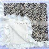 Cotton & Velvet With Stain Ruffle Baby Blankets Soft and Warm Blankets thumbnail-4