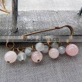 New Stylish Classic Stone Charms Safety Pins Diy Vintage Stone Charms Brooch for Her Gifts 2016 thumbnail-4