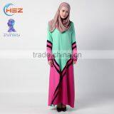 Zakiyyah 033 Spliced Dubai New Long Sleeve Evening Abaya Stone Work Sharjah Maxi Lycra Fancy Colored Muslim Dress For Women thumbnail-6