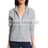 New Design Women's Ribbed-knit Cuffs and Hem Fleece Sweatshirts Zipper With Hood thumbnail-2