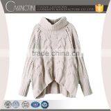 Custom Rolled Neck Long Sleeves Oversized Aryan Cable Knitted Jumper thumbnail-1
