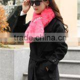 Autumn and Winter Rex Rabbit Hair Fur Collar Son of Thick Plush Scarf Female Faux Small Muffler Scarf thumbnail-4