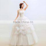 Delicate Off Shoulder Lace Wedding Dress Trail Ball Gown 2017 Wedding Dress thumbnail-2