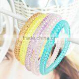 Transparent 5mm Telphone Line Hair Ring Rope Ponytail Holder thumbnail-5