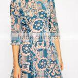 Skater Dress in Premium Velvet Burn Out thumbnail-3