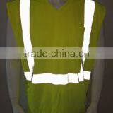 ANSI High Visibility Sleeveless 3M8710 Heat-transfer Reflective Tape Protective T-shirt thumbnail-5