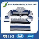 100% Cotton Yarn Dye Long Sleeve Baby Spring and Autumn T-shirt With Pocket thumbnail-1