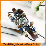 Stainless Steel Magnetic Clasps Pu Leather Bracelet thumbnail-2