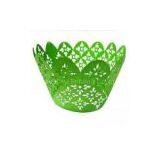 Green Personalized Laser Cut Decorative Cupcake Wrappers thumbnail-1