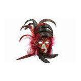 Decoration Traditional Venice Mask With Gorgeous Cock Feather