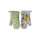 100% Cotton Fabric Cooking Heatproof Floral Kitchen Oven Mitts AZO Free