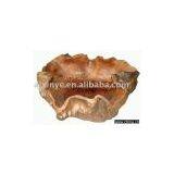 Root Carving Basket Wood Vase thumbnail-1