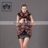 High Quality Lady Fur Coat Genuine Fur Real Girl Fur Vest thumbnail-4
