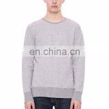 Hot Sale Casual Design Men Plain Sweatshirt Heather Grey Fleece Pullover Sweatshirt thumbnail-2
