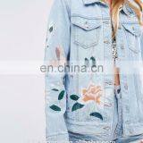 Fashion Denim Jacket Women Embroidered Jacket Jean Jacket Wholesale thumbnail-4