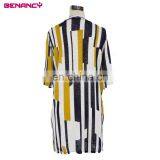 Benancy Stripe Long Summer Knitted Wear Sweater Cardigan Kimono Woman thumbnail-2