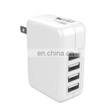 Portable 5V/4.2A 4-USB Port Smart Quick Charge Travel Charger for Smartphones