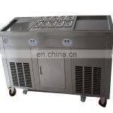 Профессиональные тайские двойные квадратные формы для мороженого/плоская круглая сковорода для приготовления фри-мороженого