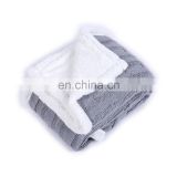 Soft Sofa Decorative Cable Chenille Knit Throw Blanket