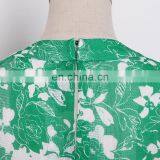 TWOTWINSTYLE Ruched Print Dress For Women V Neck Lantern Sleeve High Waist High Color Elegant thumbnail-4
