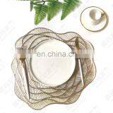 INS Creative Flowers and Roses Gold Stamp Hollow-out Heat Insulation Mat PVC Table Mat Plate Mat thumbnail-4